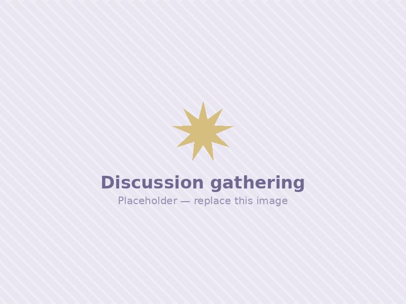 Adults in a discussion gathering
